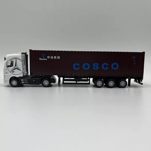 تریلی کانتینردار سفید مدل بنز آکتروس 1:50 Container Trailer Model Benz Actros_اسباب بازی